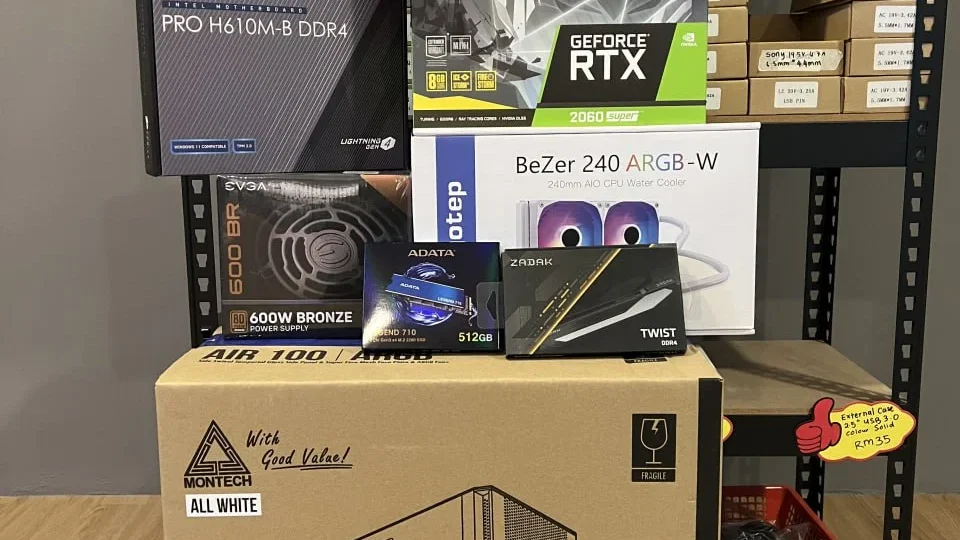 Perodua Service Center counter with Khalbyte IT setup